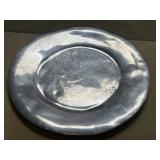 Large Silver Tone Metal Charger Plate