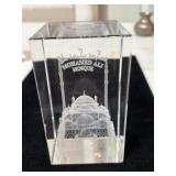 Crystal Block with a 3D Laser-engraved