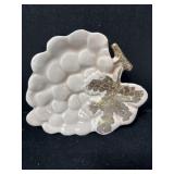 A vintage ceramic or porcelain trinket dish
