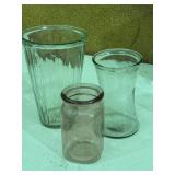 (3) Assorted Glass Vases