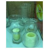 (6) Glass Candle Holders