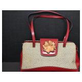 Y2K-style Shoulder Bag featuring a Cream and Tan