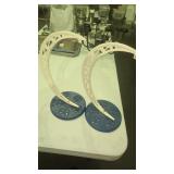 (2) Decorative Yellow Crescent Moon Stand with a