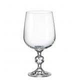 (5) Czech Bohemian Crystal Wine Glasses