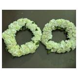 (2) Floral Wreath Arrangement of Lush Cream