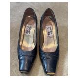 Sz 6.5 VTG Timothy Hitsman Black Loafers Shoes