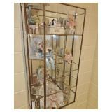Brass & Glass Trinket Case w/ Figurines Included