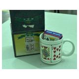 NEW Vintage Royal Flush Poker Mug Ceramic Playing