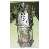 Moroccan Metal Candle Lantern Ft Intricate