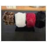 Faux Fur Cuff Bracelet & (3) Faux Fur Snap