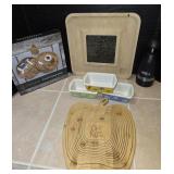 (2) Cheese Boards (1) is NIB & Comes with Tools,