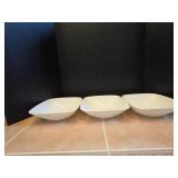 (3) Square Corelle Serving Bowls