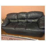 Overstuffed Leather Couch 82"x32"x31"