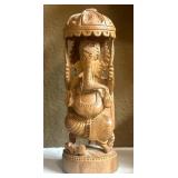 Ganesha Wooden Hand Carved Statue Figure Idol