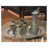 VTG Metal Cordial Set Including a Tapered Pitcher