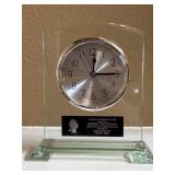 6 1/2" Square Arch Glass Clock