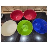 (5) Large Plastic Bowls