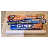 (4) Rolls of Parchment & Wax Paper