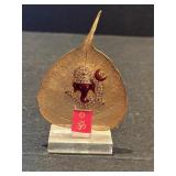 Purpledip 4'Gold Plated Natural Pipal Leaf with