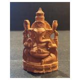Small Hand Carved Figurine of Lord Ganesha 3.5'
