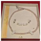 Boxed Borneo Pearls Jewelry Set containing a