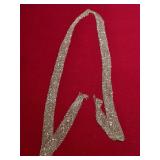 Shimmering Gold-tone Metallic Mesh & Sequin