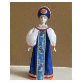 VTG Handmade Russian Folk Art Doll 11"