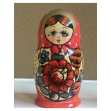 Six Piece 6" Russian Wooden Nesting Dolls