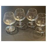 (4) COGNAC DEGUSTATION GLASSES 5"