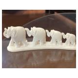 Elephants Walking on Bone Bridge Figurine 6"Long