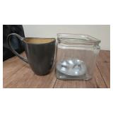 Glass Jar,Ceramic Cup, & Incense Holder