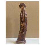 VTG Carved Asian Figurine Chinese Emperor 16"