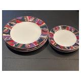 Gibson China Casablanca Pattern (7) Plates 10.5'&