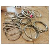 Silver Tone Bangle Bracelets