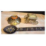 Carriage Jewelry Box, Decorative Wooden Spoon &