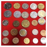(25) Coins from Costa Rica, Indonesia, India,