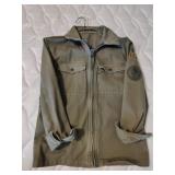 Large Geeen Canvas Shirt Jacket