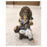 Decorative Statue of Goddess Saraswati Playing a