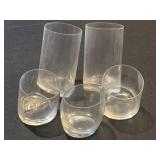 (5) Tilted Whiskey Drinking Glasses