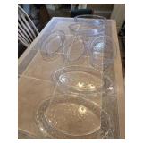 (7) 18"×8" Acrylic Oval Trays (1) is Divided