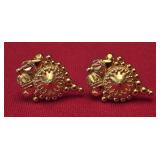 22K Gold Stud Earrings