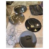 Broiler Pan, (3) Trays, Microwave Cover & Racks