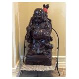Buddha Hand Carved Sculpture 21" Tall with Stand
