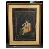 VTG Indian Painting Hindu Deities Radha and