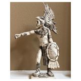 Aztec Eagle Warrior Statue 16"