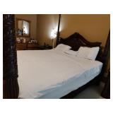California King Sized White Lacey Bed Sheet Set
