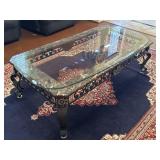 VTG Coffee Table W/ A Clear Glass Top Insert