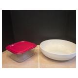 (1) 12"×3" Rimmed Bowl & (1) 7.25"×3.25" Square