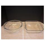2 QT Pyrex Serving Bowl & 2QT Pyrex Casserole Dish