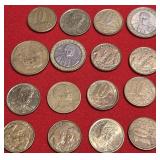 (16) Coins from Brazil & Chile